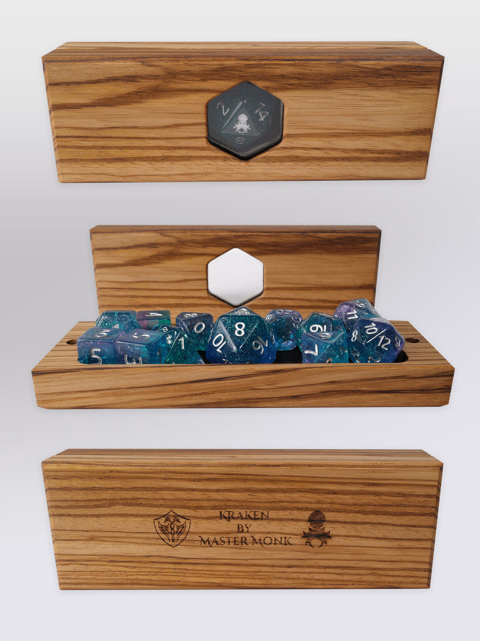 Kraken's Oracle Zebrawood Dice Vault by Master Monk